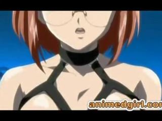 Roped hentai dostane dvojitý vtáky fucked podľa transsexuál anime