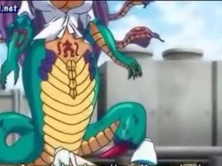 Anime makakakuha ng butas binubutasan sa pamamagitan ng tentacles