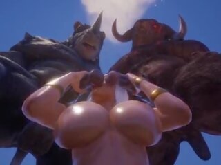 Monsters with Horse Dicks Fuck busty blonde &vert; Big johnson Monster &vert; 3D adult film WildLife