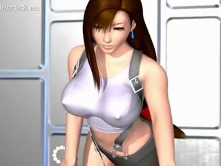 Busty 3d cartoon stunner sucking a hard prick vid