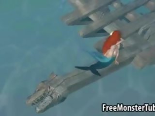 3D Little Mermaid diva Ariel Gets Fucked Hard