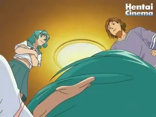 Two Hentai Babes Play With This Rock Hard shaft And make It