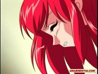 Redhead Hentai girl Caught And Poked All Hole By Tentacles C