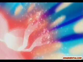 Stunner anime cookie sucking phallus and face splashing cum