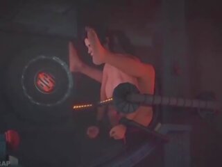 Lara Croft in the Orgasm Machine