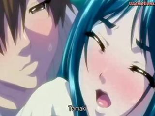 Anime stunner with big tits getting cumshot