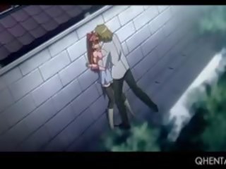 Sweet Redhead Hentai young lady Giving Her Best Blowjob And Titjob