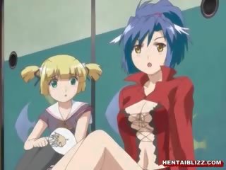 Adorable Japanese Hentai Gets Squeezed Her Bigboobs And Poked