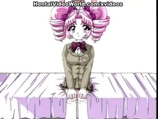 Pink-haired hentai adolescente masturbándose