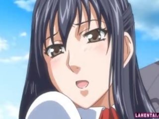 Grande titted hentai persona maravillosa consigue follada al aire libre