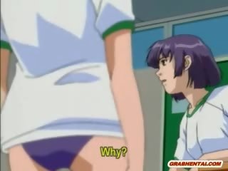 Cute Anime Coed Gets Fingering Pussy