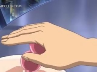 Sedusive Anime goddess Getting Wet Cunt Rubbed From Her Back