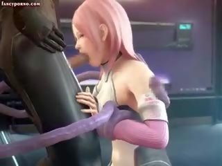 Redhead animated gets boobs fucked