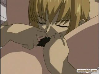 Anime Ms gets licked her hairy pussy