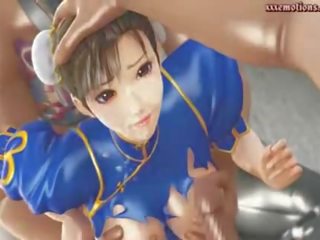 Animated model with pantyhose gets Gangbanged