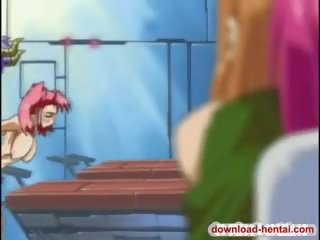 Redhead Hentai diva Gets Poked Hard By Huge dick