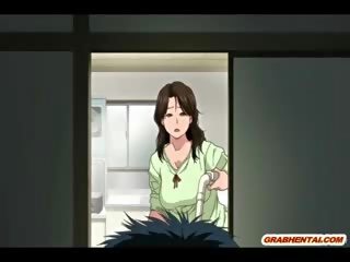 Busty Japanese Hentai Mom extraordinary Gangbanged