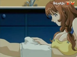 Breasty mangá esposa a foder