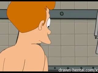 Futurama hentai - douche trio