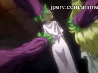 Marvelous elf putri screwed by bunch of tentacles in hentai film